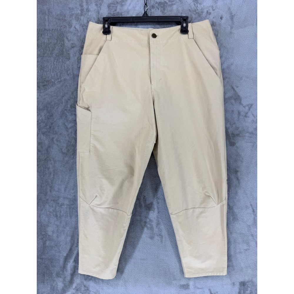 Lululemon Lab Utilitech Cargo Pants Mens 34 Tan Khaki Tapered LM5ALOS Stretch